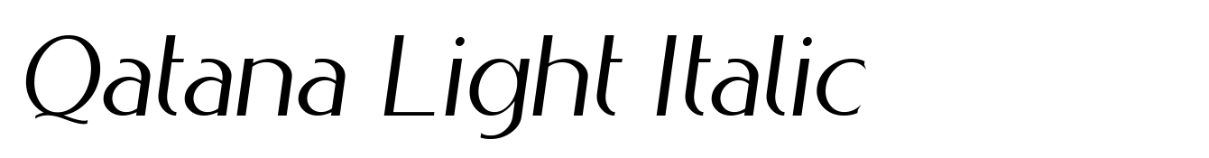 Qatana Light Italic